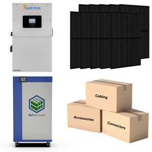 Complete Hybrid Solar Kit | Sol-Ark 15K Inverter | KONG ELITE MAX 19kWh Lithium Battery Bank | 24 x 400W Rigid Solar Panels