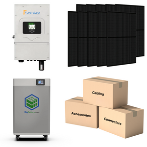 Complete Hybrid Solar Kit | Sol-Ark 8K Inverter | CONDOR ELITE 3 11.8kWh Lithium Battery Bank | 12 x 400W Rigid Solar Panels